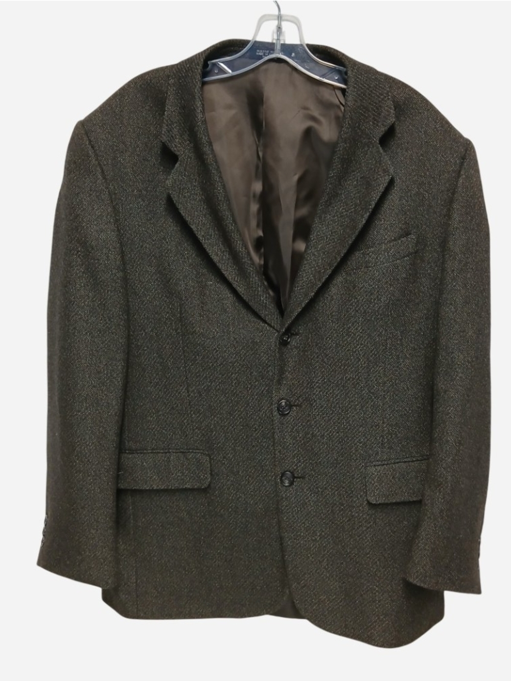 Oleg Cassini Mens Blazer Sport Coat Jacket 42R Brown Silk Wool Blend Vintage